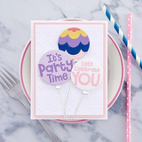 Spellbinders, Etched Dies from Birthday Celebrations Collection, Color Block Balloons (S4-1201)