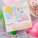 Spellbinders, Etched Dies from Birthday Celebrations Collection, Color Block Balloons (S4-1201)