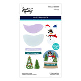 Spellbinders Etched Dies By Simon Hurley, Snowman Scene, Snow Globes (S4-1324)