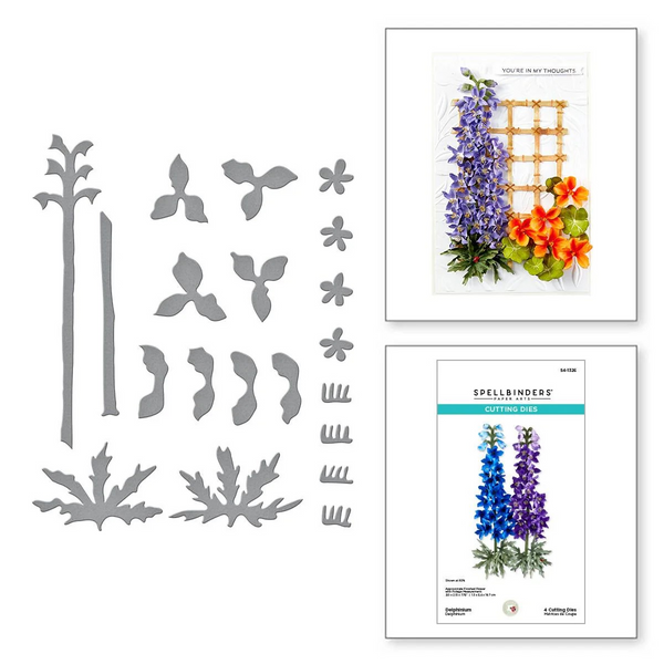 Spellbinders, Etched Dies By Susan Tierney-Cockburn, Delphinium (S4-1326)