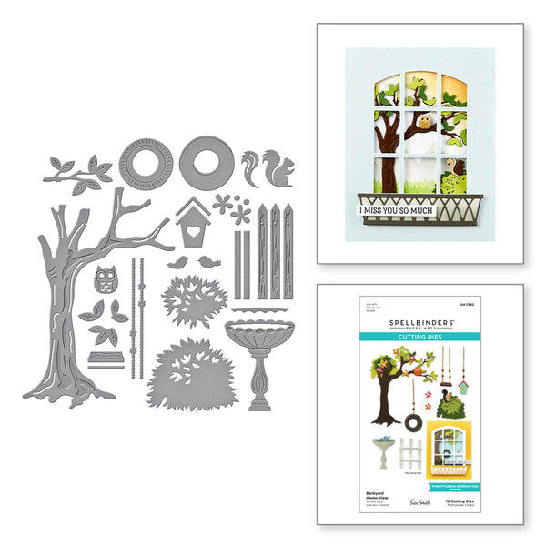 Spellbinders Etched Dies By Tina Smith, Backyard Haven View, Window With A View (S4-1330)
