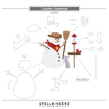 Spellbinders Etched Dies By Annie Williams, Country Snowman (S4-1457)