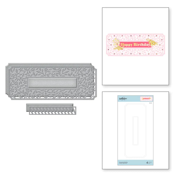 Spellbinders, Flowering Slimline Etched Dies from the Slimline Collection (S5-451)