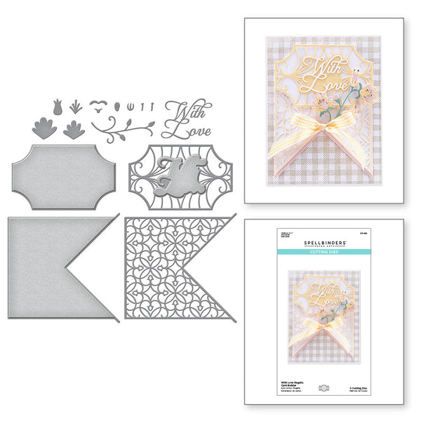 Spellbinders Etched Dies By Classically Becca, With Love Regalia Card Builder (S5-492)