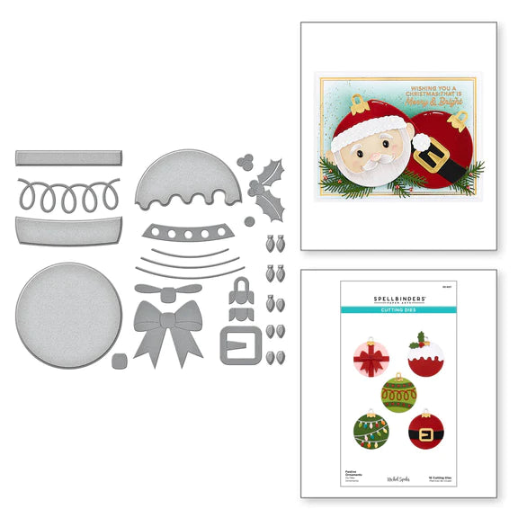 Spellbinders Etched Dies By Nichol Spohr, Festive Ornaments (S5-607)