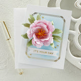 Spellbinders Etched Dies By Susan Tierney-Cockburn, Double & Single Peonies (S6-169)