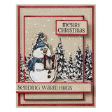 Simon Hurley create. Clear Stamps 6"X9" & Dies Set Combo, Sketched Snowman