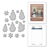 Simon Hurley create. Clear Stamps 6"X9" & Dies Set Combo, Sketched Snowman