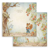 Stamperia, Romantic Collection, Paper Pad 8"X8" 10/Pkg, Hidden Grove