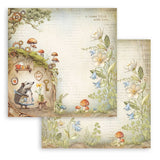 Stamperia, Romantic Collection, Paper Pad 8"X8" 10/Pkg, Hidden Grove