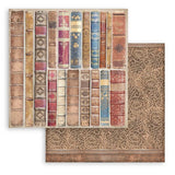 Stamperia Backgrounds Double-Sided Paper Pad 12"X12" 10/Pkg, Vintage Library, 10 Designs/1 Each