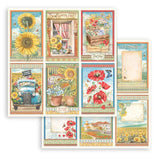 Stamperia Double-Sided Paper Pad 8"X8" 10/Pkg, Sunflower Art