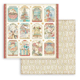 Stamperia, Double-Sided Paper Pad 8"X8" 10/Pkg, Christmas Greetings