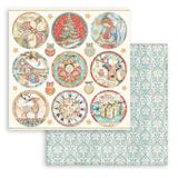Stamperia, Double-Sided Paper Pad 12"X12" 10/Pkg, Christmas Greetings