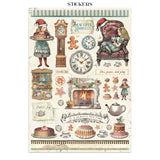 Stamperia Junk Journal Stickers, Cut-outs And Backgrounds, Alice In Christmas