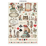Stamperia Junk Journal Stickers, Cut-outs And Backgrounds, Alice In Christmas