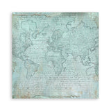 Stamperia Polyester Fabric 12"X12" 4/Pkg, Around The World