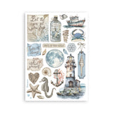 Stamperia,A5 Washi Pad 8/Pkg, Silent Sea (SBW19)