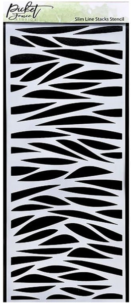 Picket Fence Studios Stencil 10"X4", Slim Line Stencil, Stacks (SC-327)