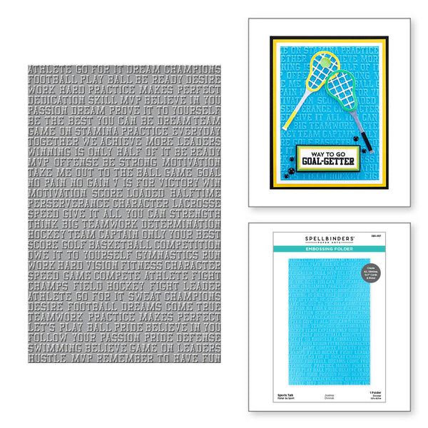 Spellbinders Embossing Folder By Justine Dvorak, Sports Talk (SES-057)