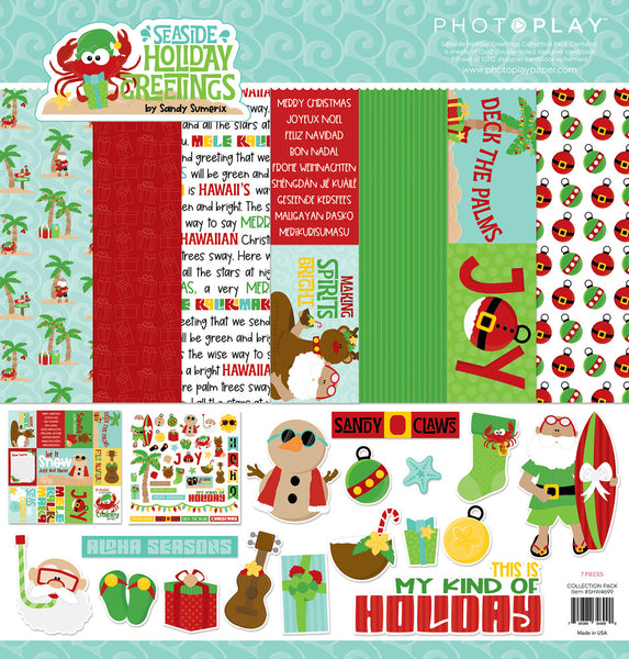 PhotoPlay Collection Pack 12"X12", Seaside Holiday Greetings