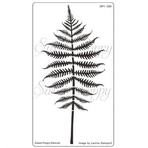 Sweet Poppy Stencil, Large Fern, Stainless Steel (SP1-289)