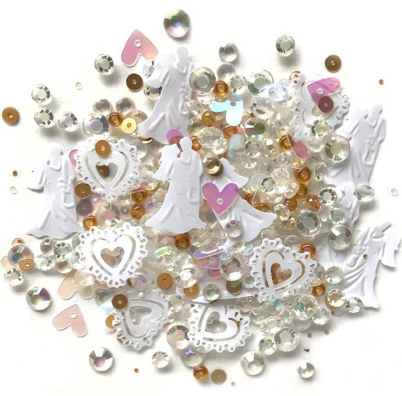 Buttons Galore & More, Sparkletz Embellishment, Just Married