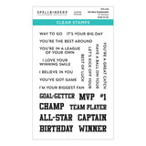 Spellbinders Clear Stamp Set By Justine Dvorak, All-Star Sentiments (STP-209)