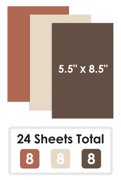 Gina K. Designs, CARD STOCK PANELS- S'mores Assorted Colored Cardstock Short Cut 8.5x5.5"