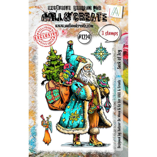 AALL & Create, #1224, Sack of Joy, A7 Clear Stamps, Designed by Autour De Mwa & Co.