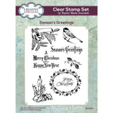 Creative Expressions Taylor Made Journals Clear Stamp 6"X8", Season's Greetings