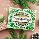 Creative Expressions Taylor Made Journals Clear Stamp 6"X8", Season's Greetings