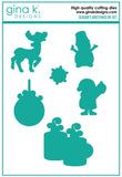 Gina K. Designs, 6" x 8" Clear Stamps & Dies Combo, Season's Greetings