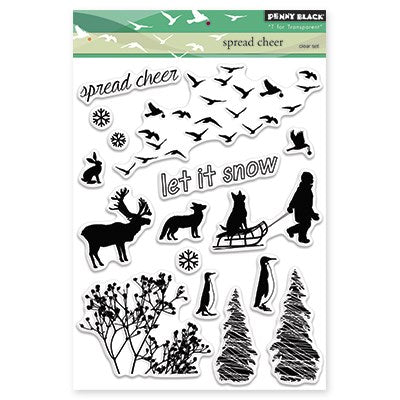 Penny Black, Clear Stamps, 5"x 6.5", Spread Cheer