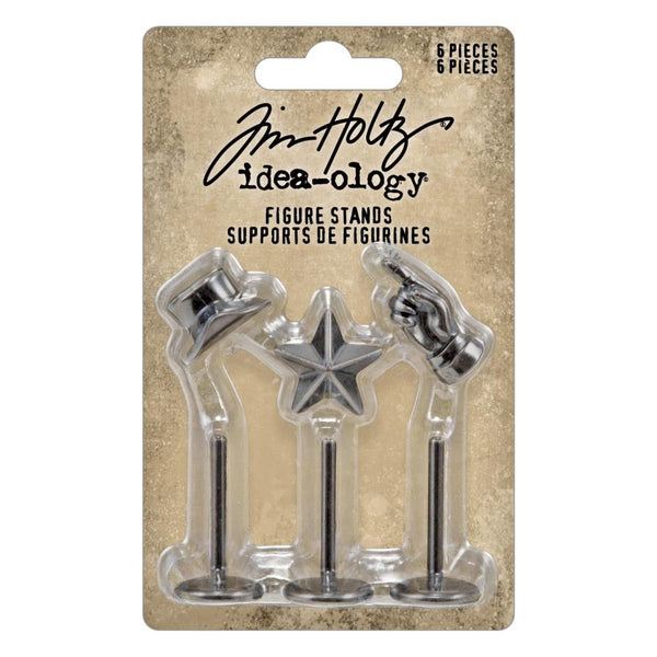 Tim Holtz Idea-Ology Metal Adornments 3/Pkg, Figure Stands (TH94306)