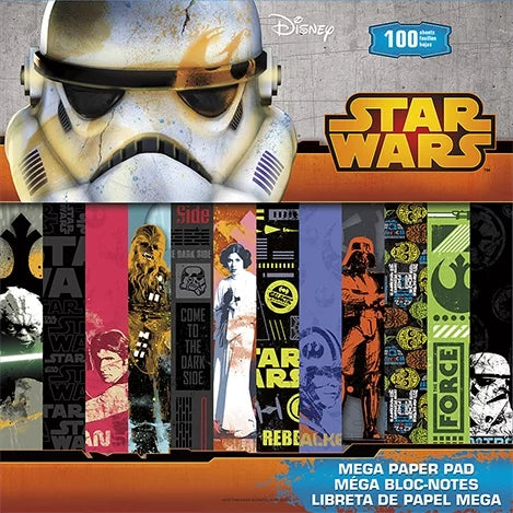 SandyLion, Disney,  Single-Sided Mega Paper Pad 12"X12" 100/Pkg-Star Wars, 25 Designs/4 Each