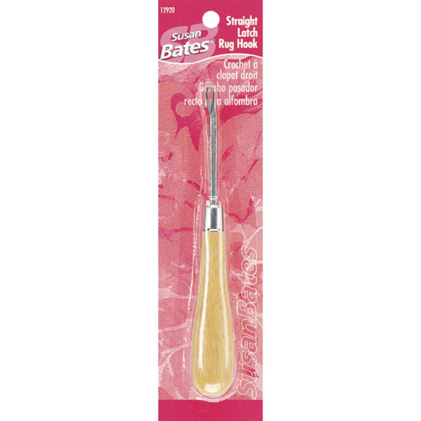 Susan Bates Straight Latch Hook 6.25", Wood Handle