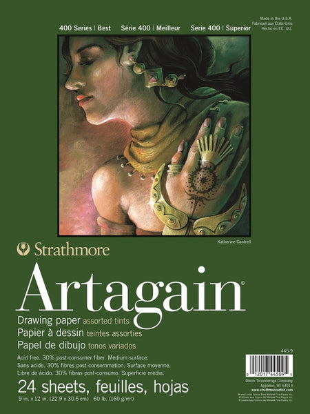 Strathmore, 400 Series Artagain Pad, Assorted Tints, 9" x 12"