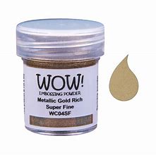 WOW! Embossing Powder Super Fine 15ml, Metallic Gold Rich