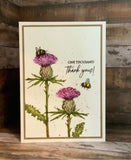 Sweet Poppy Stencil: Single Thistle & Bee Stamp