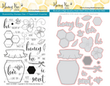Honey Bee Stamps, 4"X6" Clear Stamps & Dies Combo, Sweet As Honey