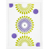 Crafter's Workshop, Layered Card Stencil 8.5"X11", Slimline Layered Triple Flowers