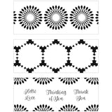 Crafter's Workshop, Layered Card Stencil 8.5"X11", Slimline Layered Triple Flowers