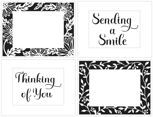 Crafter's Workshop, Layered A2, Sunflowers Vines Frames Stencil