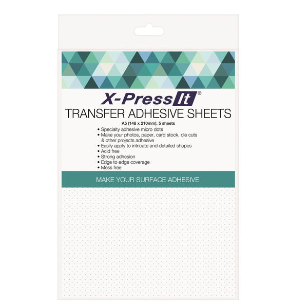 X-Press It, Transfer Adhesive Sheets , 8.25" x 5.875" (5 Sheets) (TDA55)