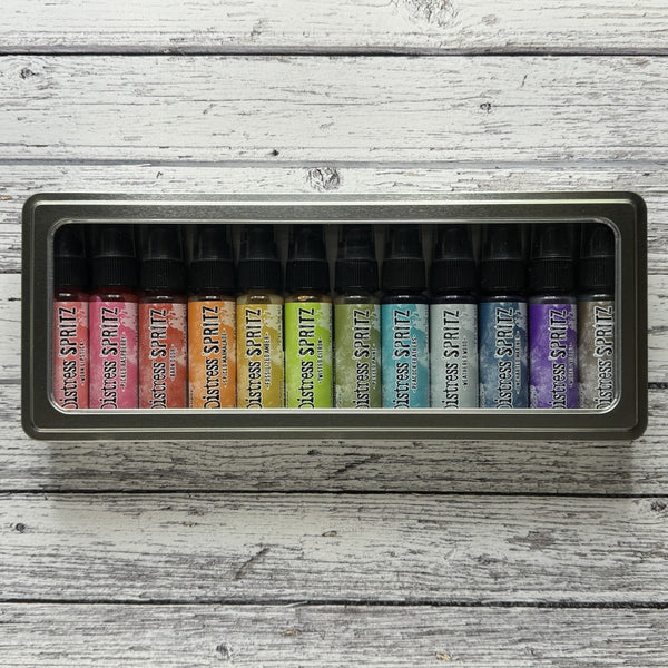 Tim Holtz Distress Spritz Storage Tin, Holds 12 Distress Spritz Bottles (TDA87014)