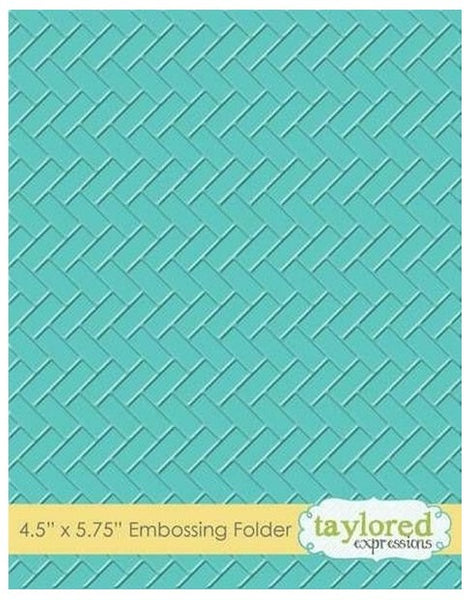 Taylored Expressions, Embossing Folder 4.5"X5.75" Herringbone