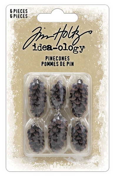 Tim Holtz Idea-Ology, Pinecones 6/Pkg (TH94356)