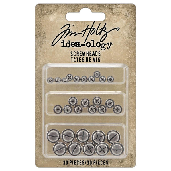 Tim Holtz Idea-ology Screw Heads, 30 Pieces (TH94371)