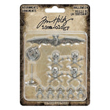 Tim Holtz Idea-Ology Metal Adornments 12/Pkg, Halloween (TH94437)